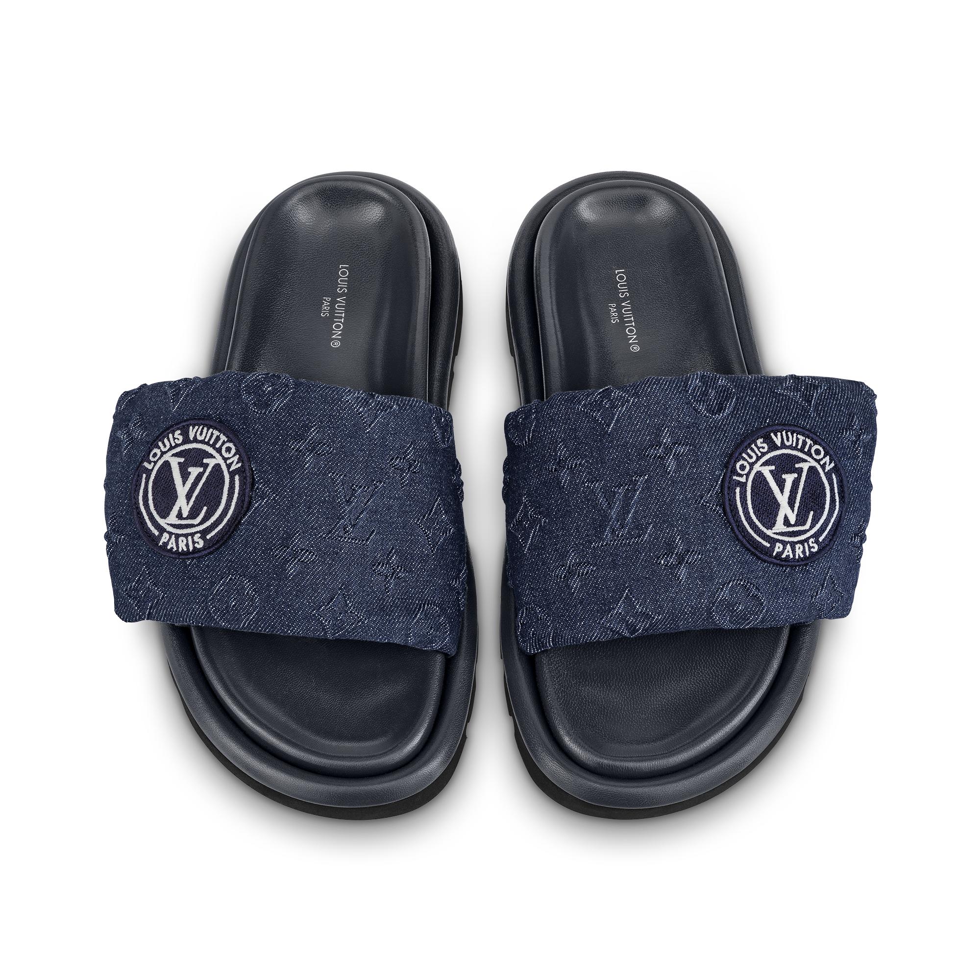 pool pillow comfort mules black